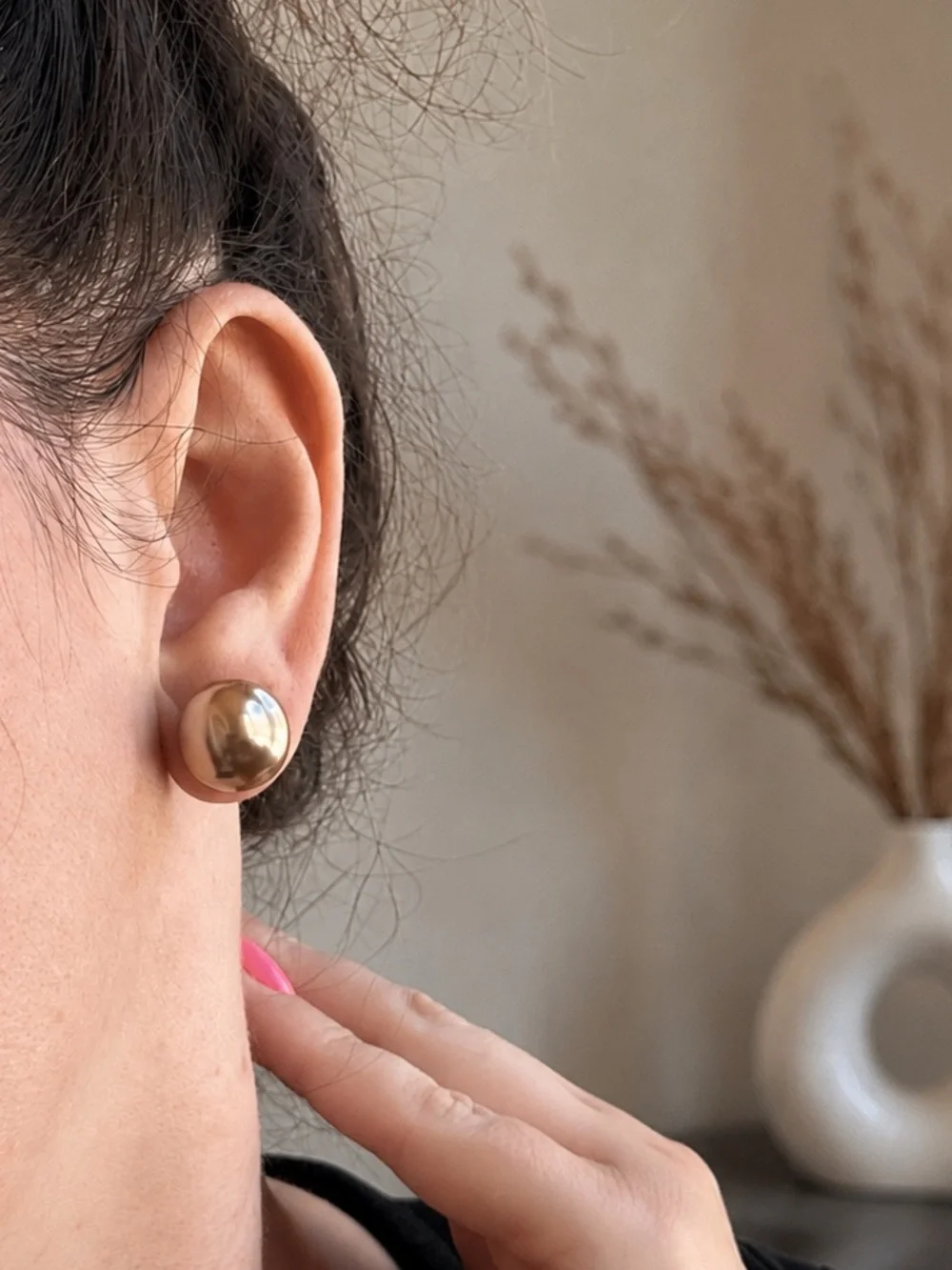 Burgundy Velvet Clover & Pearl Reversible Stud Clover Earrings